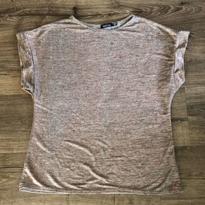Boohoo metallic sleeveless tee size 4